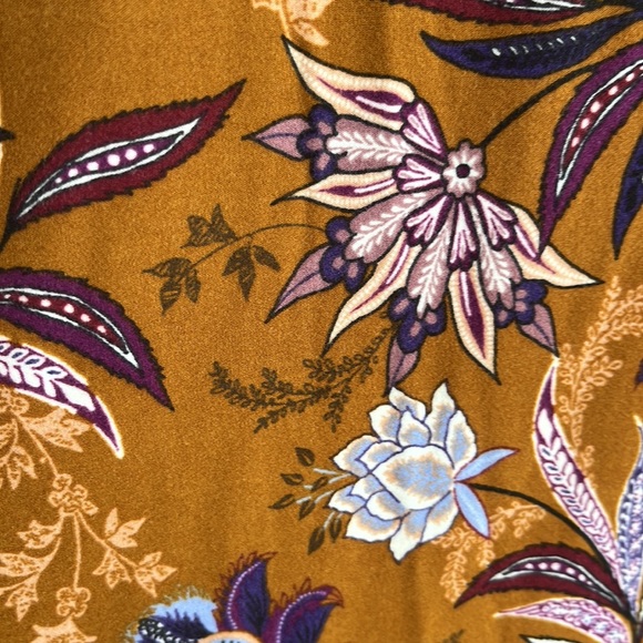 long sleeve dark mustard colored dress - Picture 2 of 3